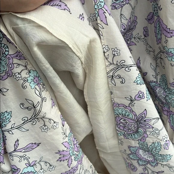 Lane Bryant Floral purple, blue and white tiered maxi dress with pockets - tags - Picture 8 of 12